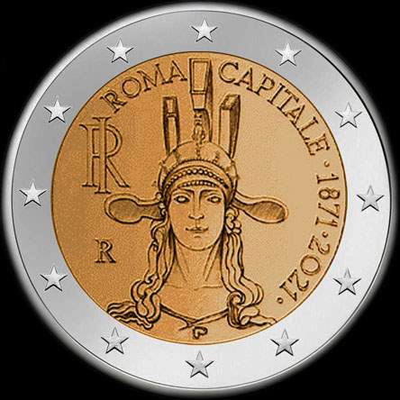 Italie 2021 - 150 ans du choix de Rome comme capitale - 2 euro comm�morative